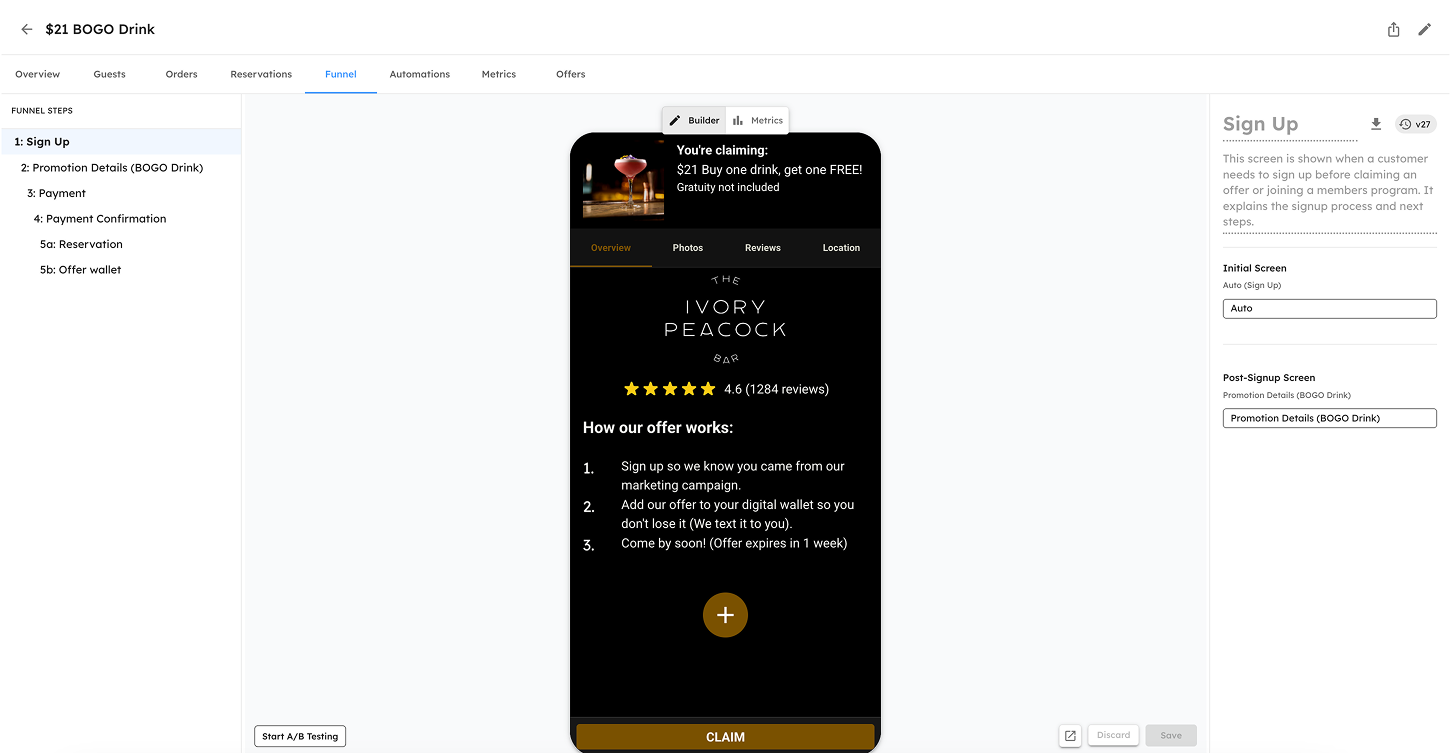Built-In Opt-In Funnel With Revenue Attribution
